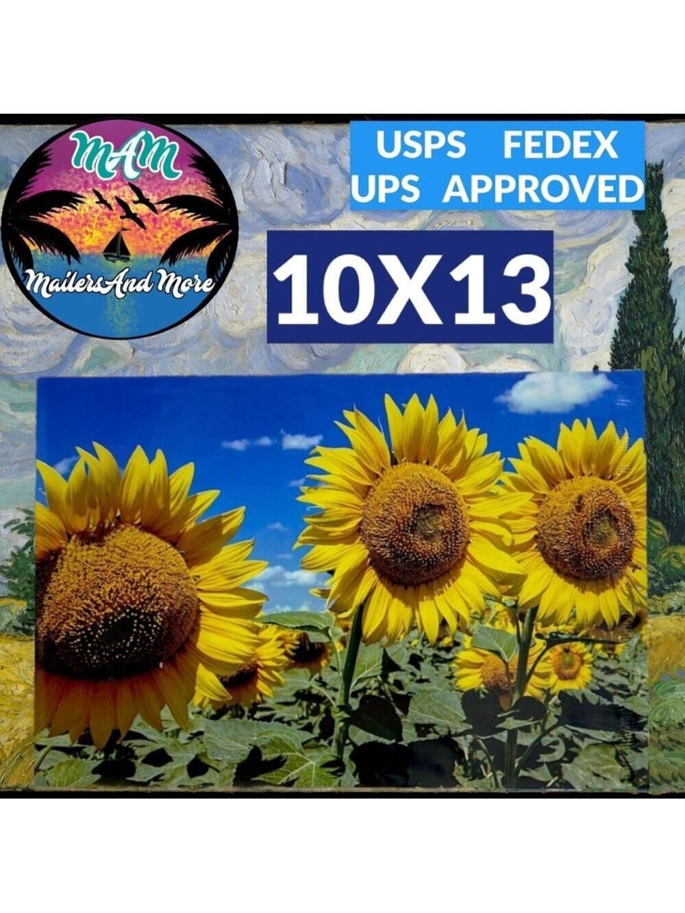 25 10X13 Poly Mailers Sunflower, Shipping Envelopes PRICE IS FIRM Fall - Picture 8 of 12